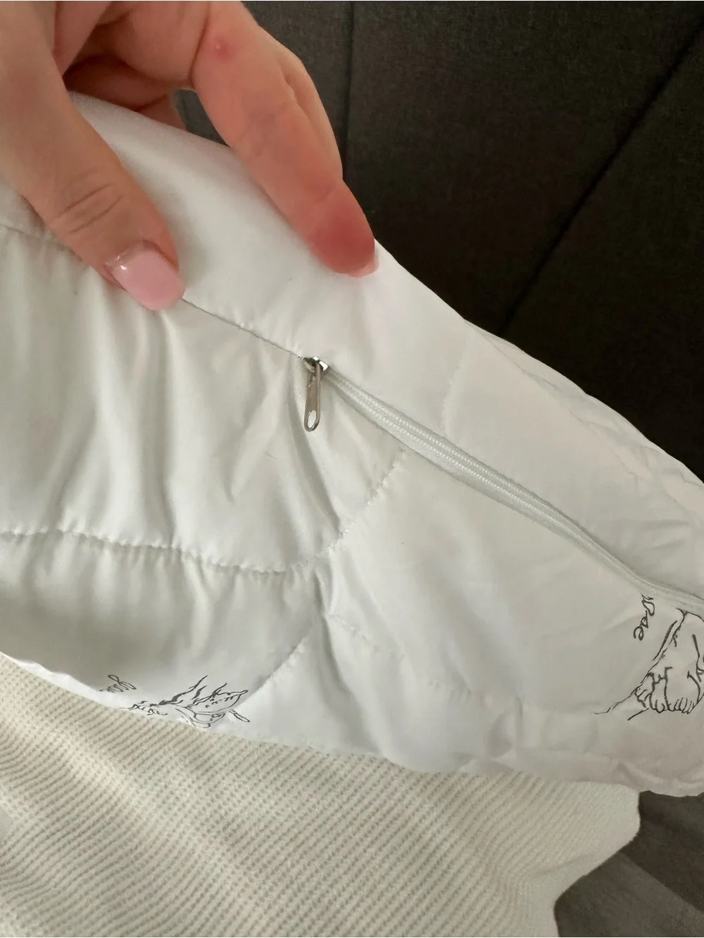 White Quilted Pillow King Size